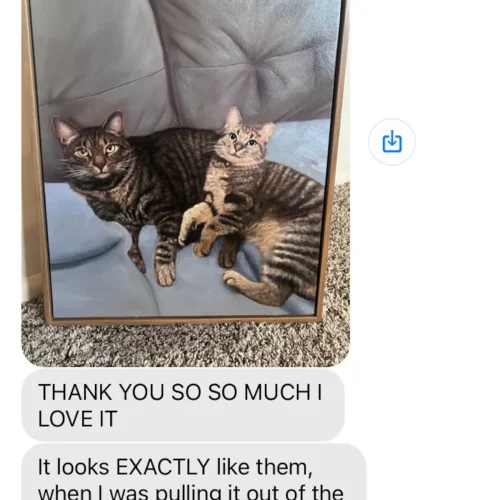 Framed Pet Portrait Wall Art photo review