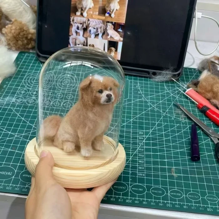 Handmade Furry Pet Statue