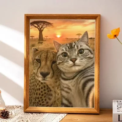 Framed Pet Portrait Wall Art