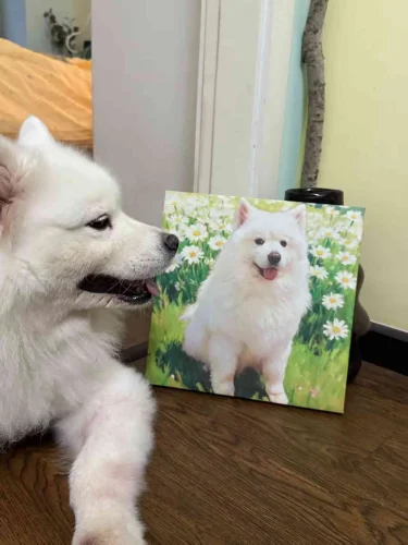 Unframed Pet Portrait Wall Art photo review