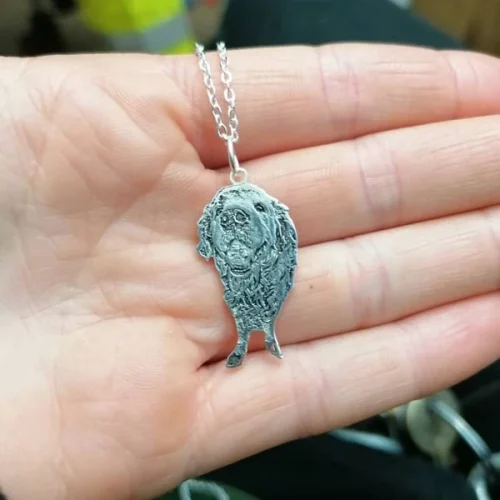 Custom Pet Portrait Necklace photo review