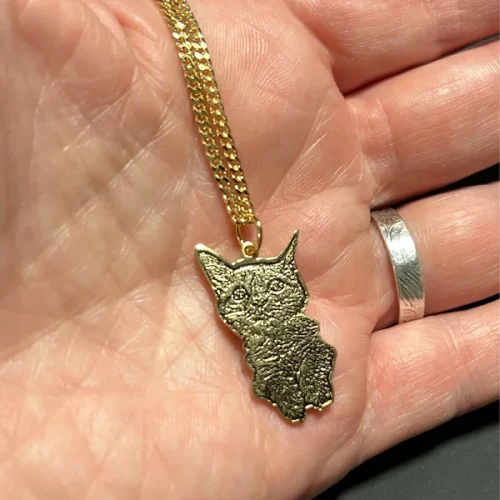 Custom Pet Portrait Necklace photo review