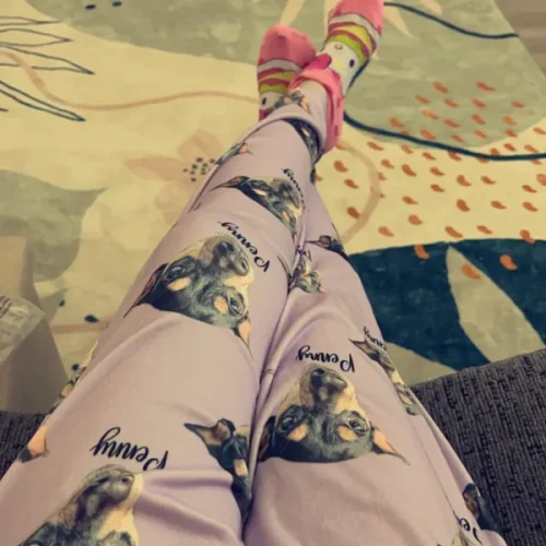 Personalized Pet Photo Pajama Pants photo review