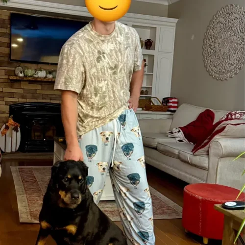 Personalized Pet Photo Pajama Pants photo review