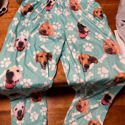 Personalized Pet Photo Pajama Pants photo review